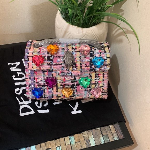 Kurt Geiger London
Mini Kensington Tweed Love Heart Crystals Crossbody Bag - Picture 8 of 17